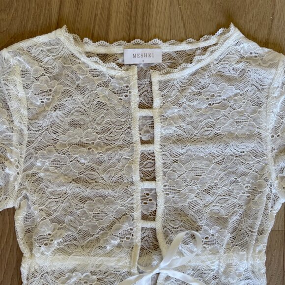 White lace top - meshki - Picture 3 of 4
